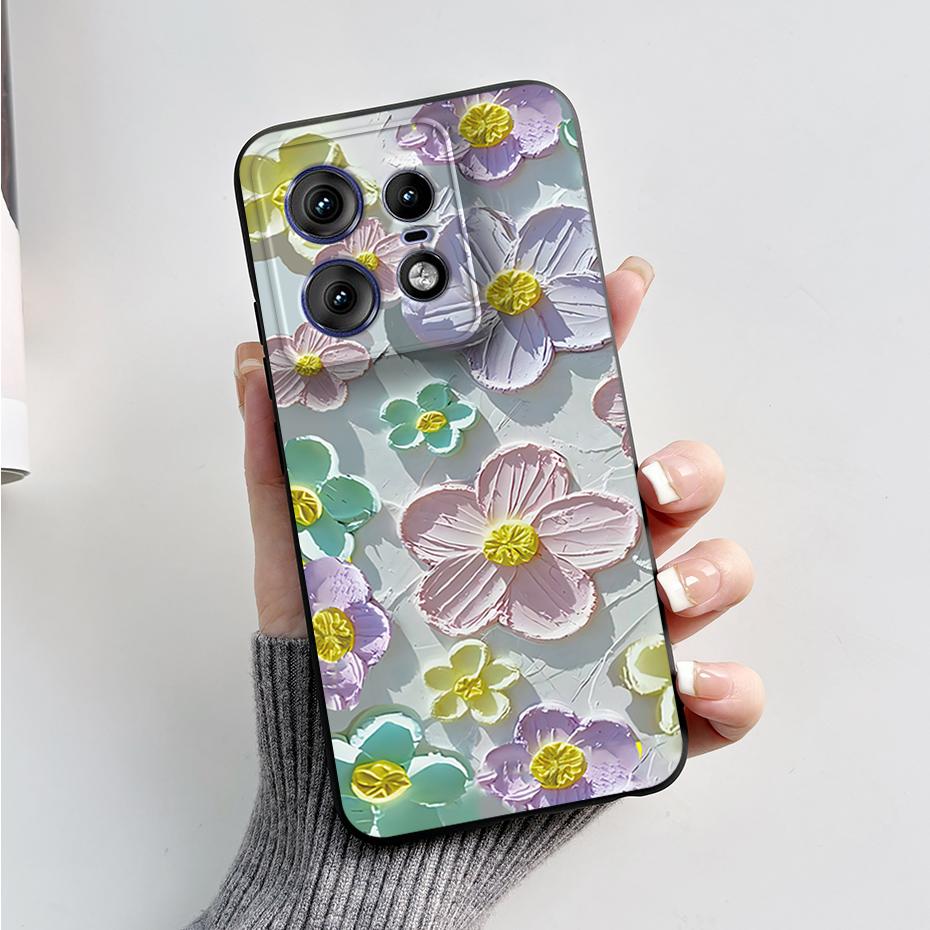 For Motorola Edge 50 Pro Ultra Fusion Case Stylish Pattern Soft Silicone Back Cover for Moto Edge 50 Pro Ultra Fusion Capa Funda