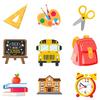 18 шт., украшения для школы, деревянный подвесной баннер, линейка, книга, рюкзак в форме автобуса, подвесной декор, украшения для вечеринки, принадлежности