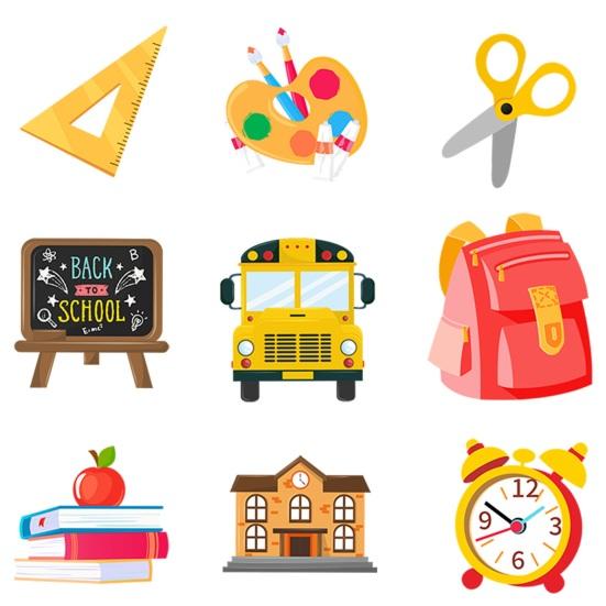 18 шт., украшения для школы, деревянный подвесной баннер, линейка, книга, рюкзак в форме автобуса, подвесной декор, украшения для вечеринки, принадлежности