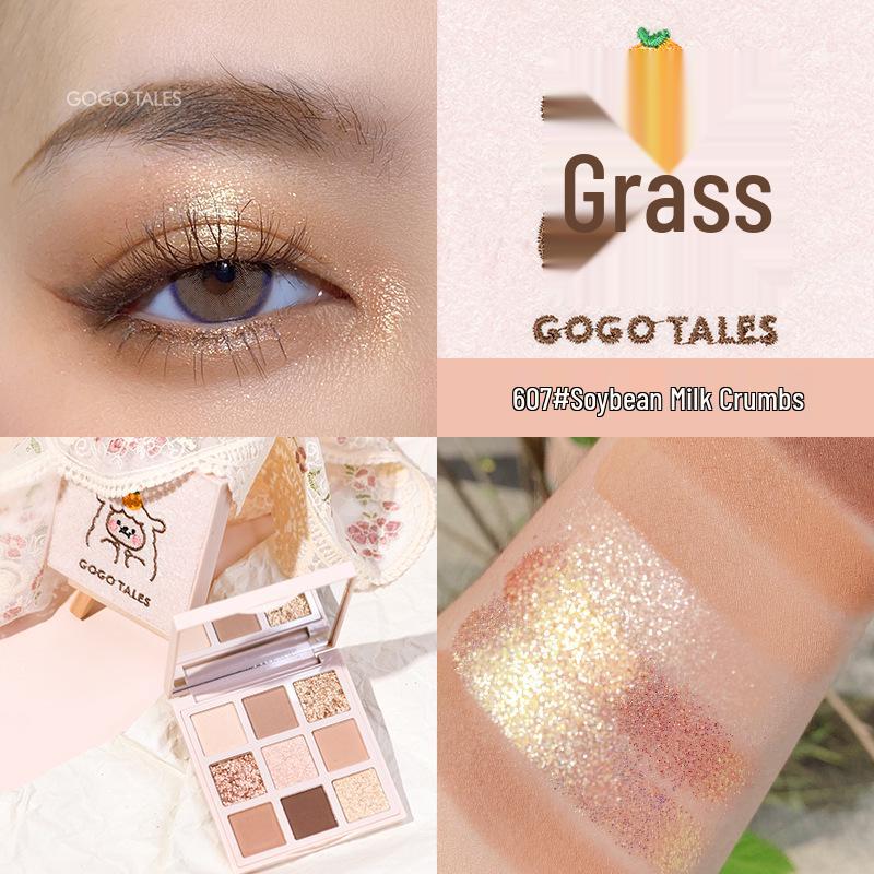 Палетка теней для век Gogotales GoGo Dance Christmas Chocolate 605: Матовая, Перламутровая, Землистые тона и Глиттер Палетка из девяти цветов.