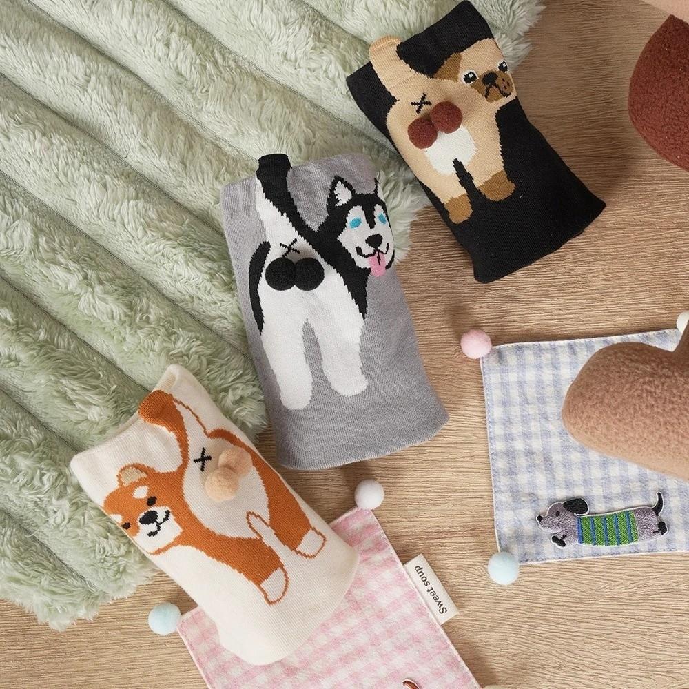 Влагоотводящие носки средней длины с рисунком кота и яйца, носки для пар, удобные хлопковые носки