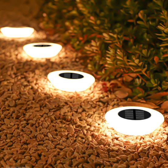 4 шт. Солнечные грунтовые фонари Водонепроницаемые уличные ландшафтные светильники Светодиодная газонная лампа