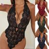 Bodysuit One Piece Sexy Deep V Sleep Colthes Backless Sexy Wear Embroidery Lace Womenfor