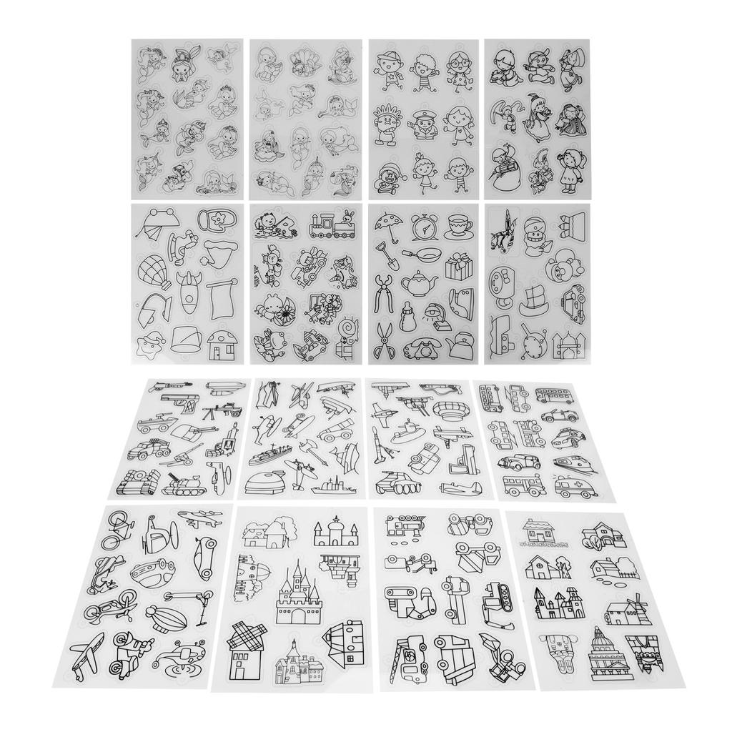 8 шт. Термоусадочный лист Узор для мальчиков и девочек Полупрозрачный Широкое применение Бумага для термоусадочного искусства для DIY Cra