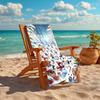 1Pc Winter Wonderland Beach Towel, Quick Dry, Multi-Use for Beach Pool Gym Yoga Home Travel, Christmas, Halloween, Xmas Gift S219
