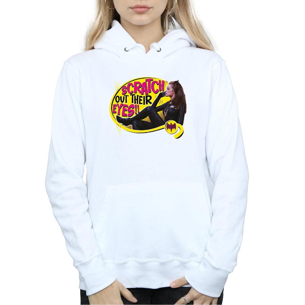 DC Comics Womens/Ladies Batman TV Series Catwoman Scratch Hoodie