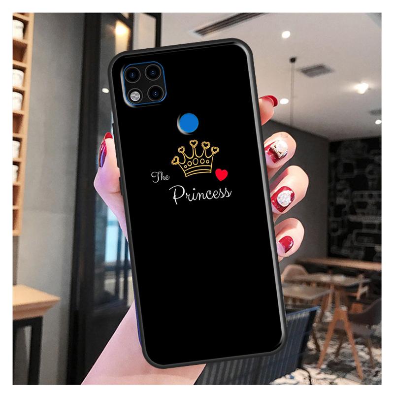 Милый мягкий чехол с короной короля и королевы для Xiaomi Redmi Note 11 Pro Note 10 Pro Note 9 Pro 10S 9S 8T 9A 9C 9T