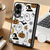Чехол 'Призрачная тыква' на Хэллоуин для Samsung Z Fold 8 Ultra 7 6 5 4 Гибридная кожаная накладка Жесткий поликарбонатный бампер для Galaxy Z Fold8 Fold7 Fold6 Fold5