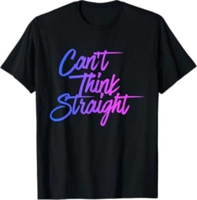 Can't Think Straight Funny Bisexual Bi Pride Flag T-Shirt T-Shirt