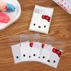 100 шт. Пакет с зип-локом с принтом Hello Kitty от Sanrio, пакет для упаковки карточек со звездами, самозакрывающийся пакет для хранения, мультяшный одноразовый пакет для конфет с возможностью герметичного закрытия