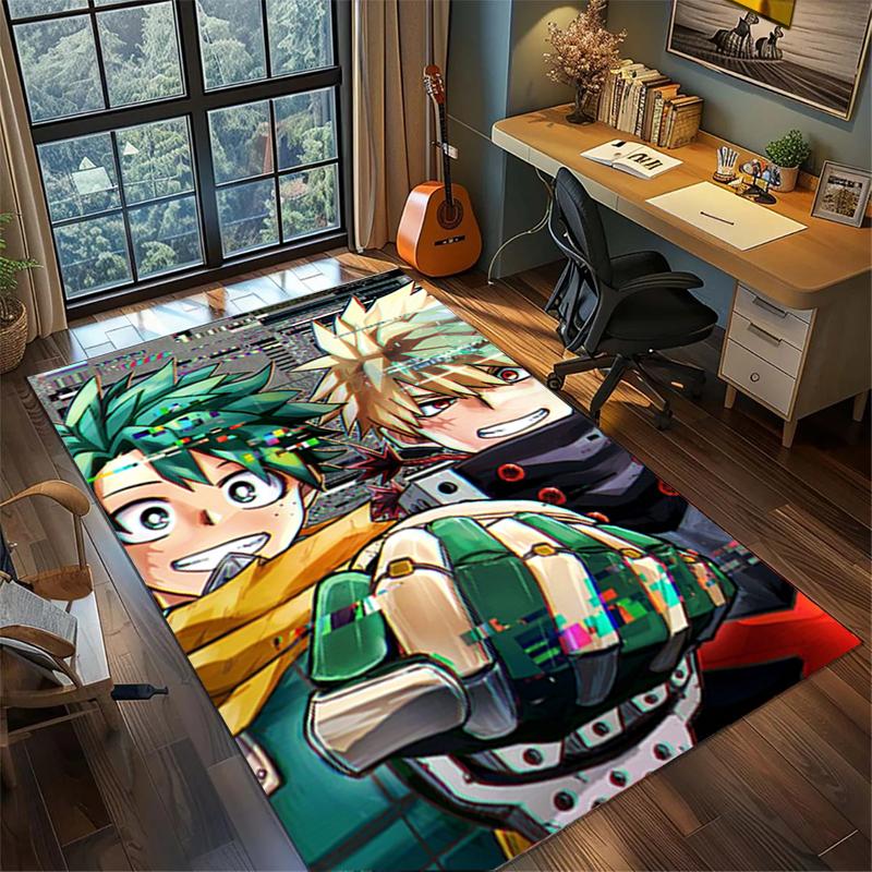My Hero Academia Large Floor Mat Non Slip Washable Area Rug Bedroom Gamer Room Decor