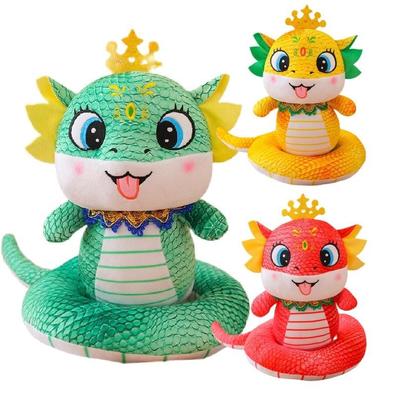 Adorable Plush Snake Doll For 2025 Year Of The Snake Gift Soft Toy With Custom Logo