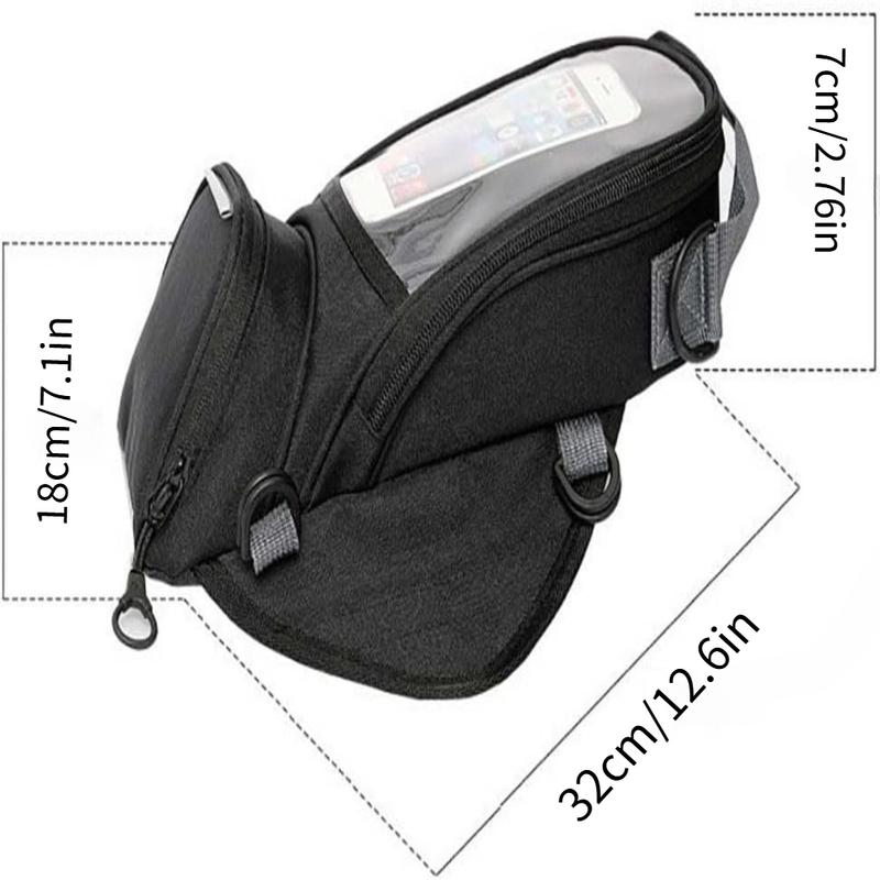 Magnetic Motorcycle Tank Bag Waterproof Transparent Phone Touch Screen Pouch Large Capacity Storage Bag Universal for Riding
