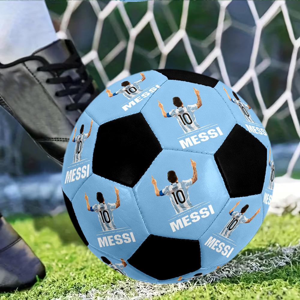 Customize your own picture of a size 5 soccer ball, machine-stitched, suitable for indoor/outdoor training .