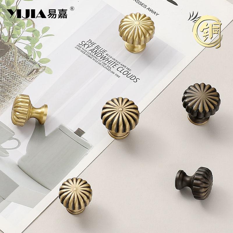 Brass Single-Hole Handle Solid Pure Handle Mini Drawer Knob Wardrobes Cabinets TV Stands Bathroom Vanities Pull