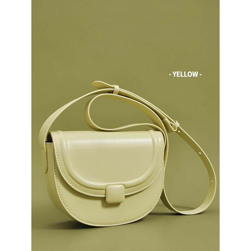 Сумка через плечо женская, весенняя, новая, из искусственной кожи, с магнитной пряжкой, полукруглая, в японском и корейском стиле, сумка через плечо на одно плечо