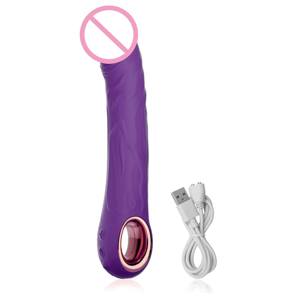 Имитатор дилдо вибратор для женщин стимулятор клитора массажер женский G-точка вибрирующий большой член мастурбация взрослые секс-игрушки
