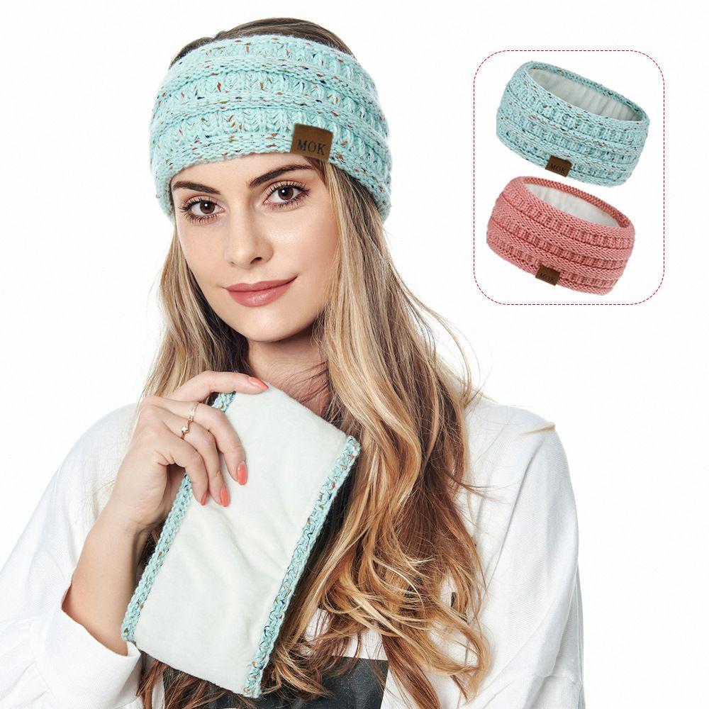 Hair Accessories Thick Fuzzy Knit Hair Band Head Wrap Ear Warmer Headbands for Women Fleece Lined