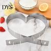 Professional Grade Cake Decorating Tool Heart Shaped Pan, Stainless Steel Baking Mold, Adjustable Size Heat Resistant Durable Metal Pan Reusable Easy