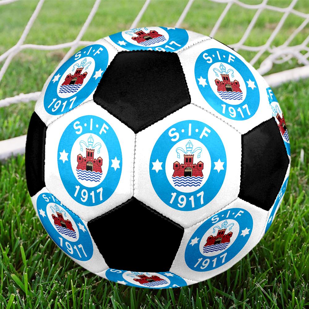SIZE 5 Silkeborg IF Soccer Ball Colorful All Ages Machine Stitched PVC Competition Ready Durable High-Bounce