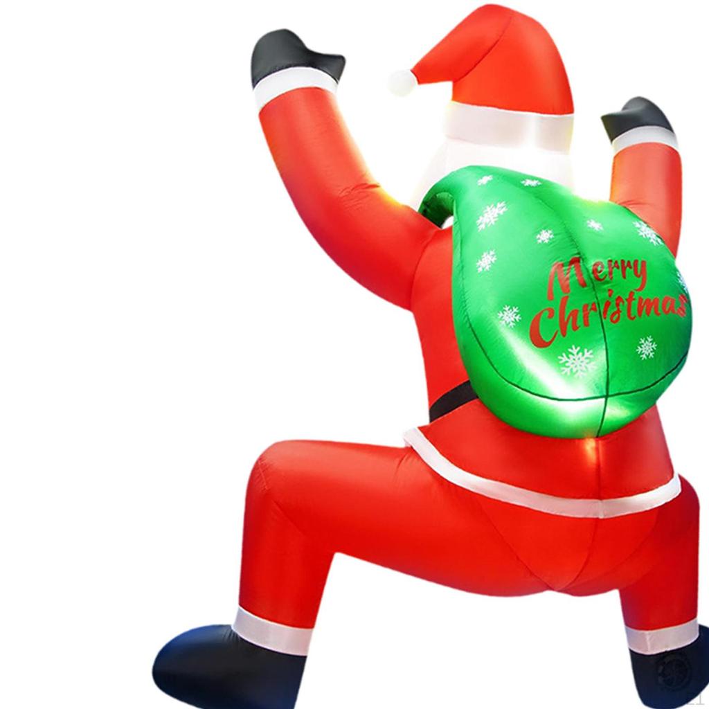 6 футов Рождественский надувной Санта Клаус Наружное украшение со светодиодной подсветкой Гигантский многоцелевой надув для