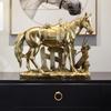 Figurine Collectible Horse Ornament Tabletop Decoration Sculpture for Furniture Desk Decoration Bookcas Office Home Decor