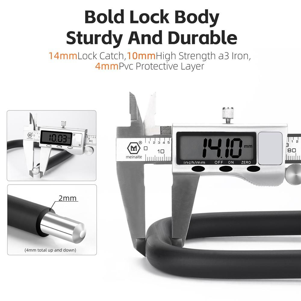 Велосипедный замок WEST BIKING U-Lock, сверхмощный противоугонный замок для велосипеда и мотоцикла с 2 ключами и замком