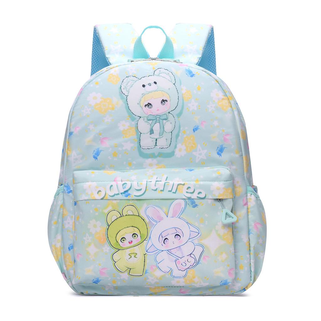 Медведь Кролик Головной чехол Девочка Принт Мультяшный Животный узор Рюкзак Дети