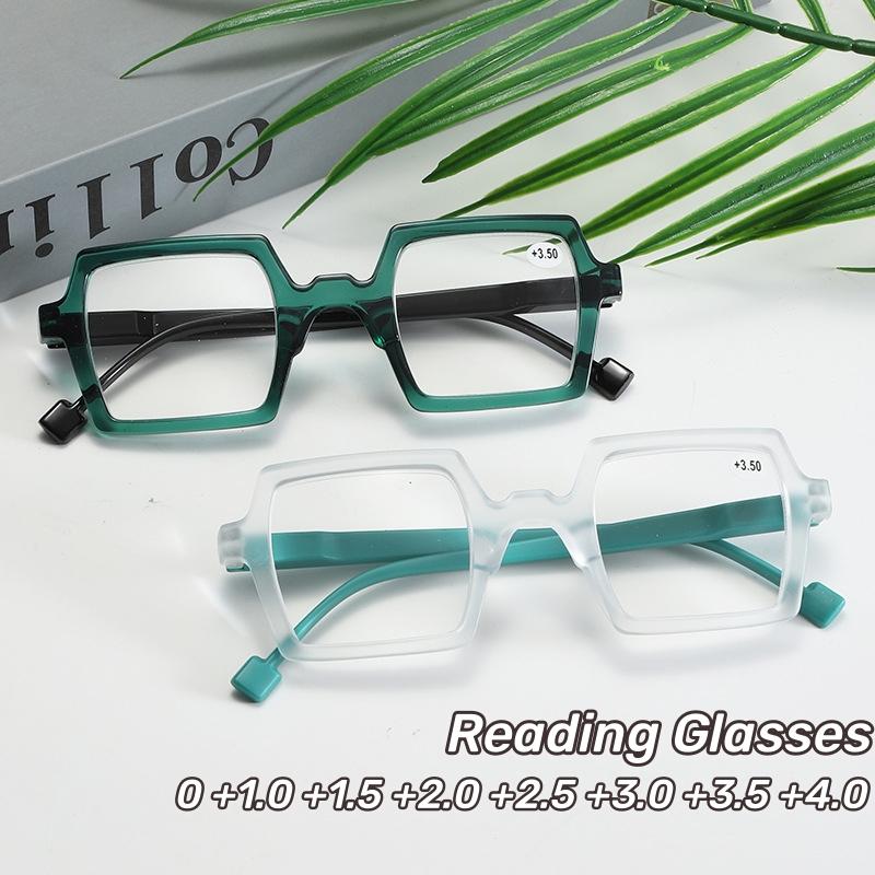Персонализированные очки для чтения в квадратной оправе, многоцветные очки для пресбиопии с высоким разрешением, очки для дальнозоркости с защитой от синего света