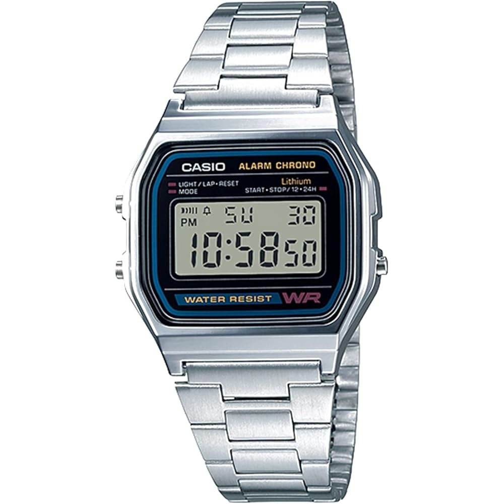 Casio Standard A-158WA-1 Men's Wristwatch Stainless Steel Digital Black 38mm