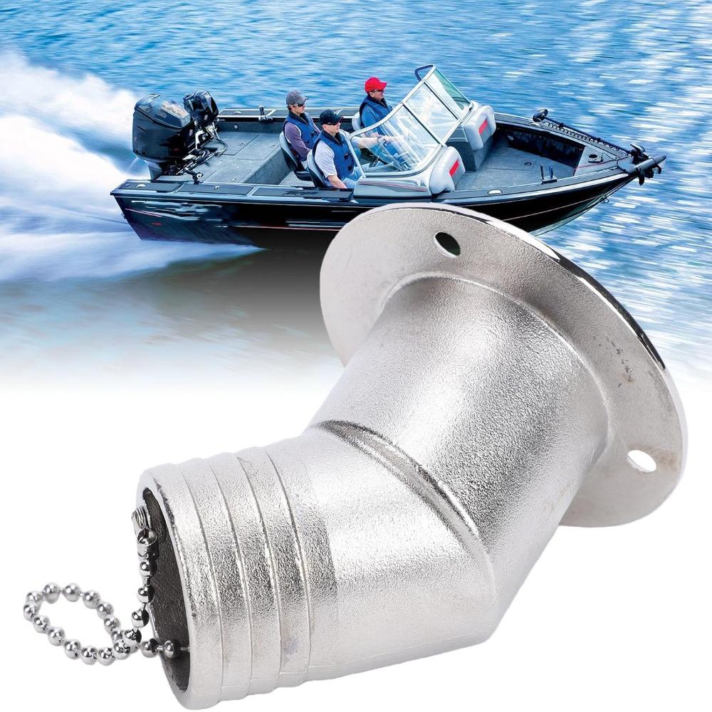 Stainless Steel Fuel Deck Fill 38mm Gas Filler Neck Polished Keyless Cap Yacht Fuel System Refit