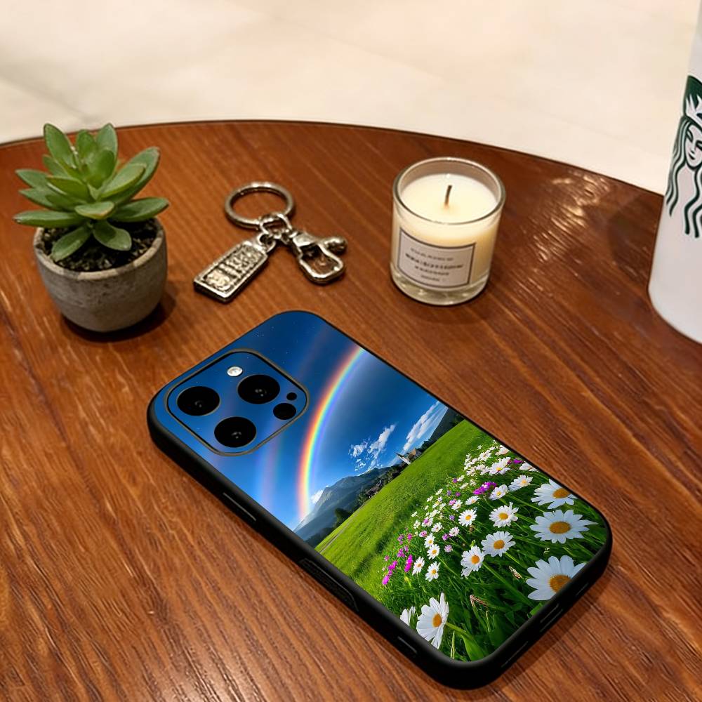 Чехол для телефона "Луг" для iPhone 17,16,15,14,13,12,11 Plus,Pro Max,XS,Мягкий силиконовый черный чехол