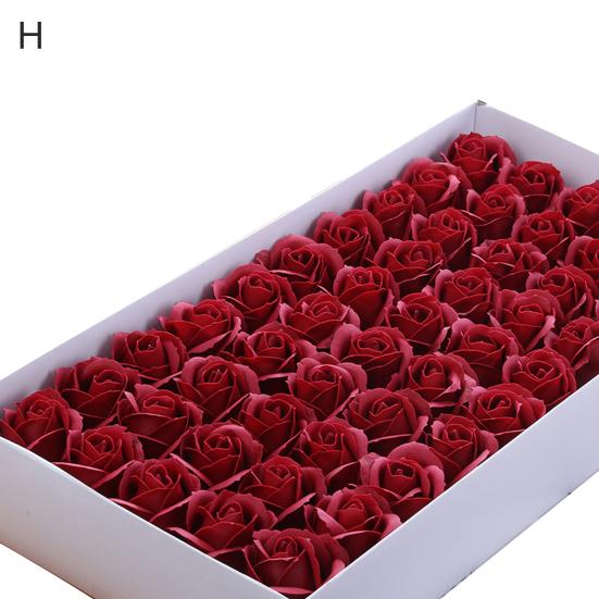 50 шт. 3-слойное мыло с ароматом розы, цветок, подарок на Рождество, День святого Валентина, день рождения