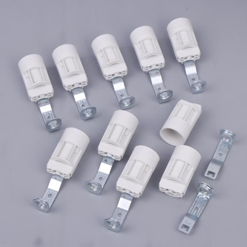 10 Pcs Candelabra Socket E14 Bracket Lamp Holder Lighting Base Zinc Alloy Sockets Bulb Holder With Bracket For Crystal Lamps