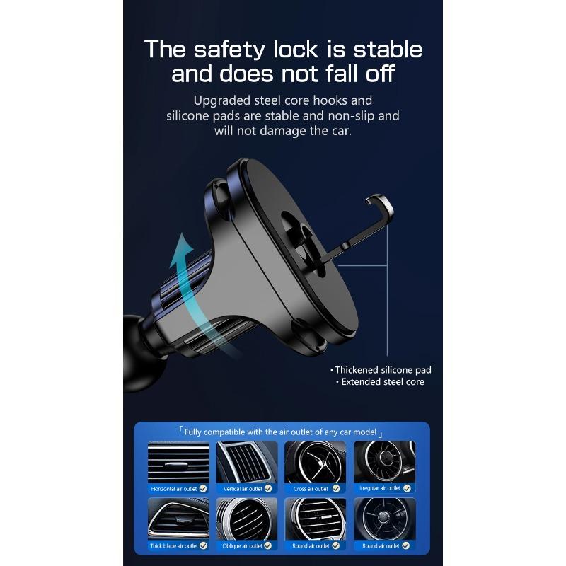 Автомобильный кронштейн для мобильного телефона, автоматическое открытие и закрытие, универсальный держатель для автомобильного телефона с беспроводной зарядкой, автомобильный вентиляционный кронштейн для автомобиля
