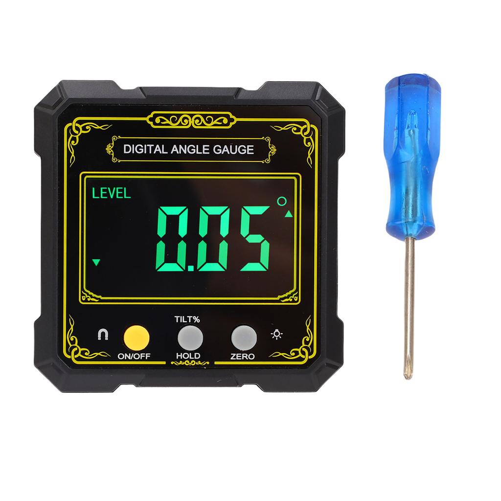 Digital Inclinometer Backlit LCD Screen Magnetic Base IP65 Electronic Level Angle Finder for Woodworking Table Saw