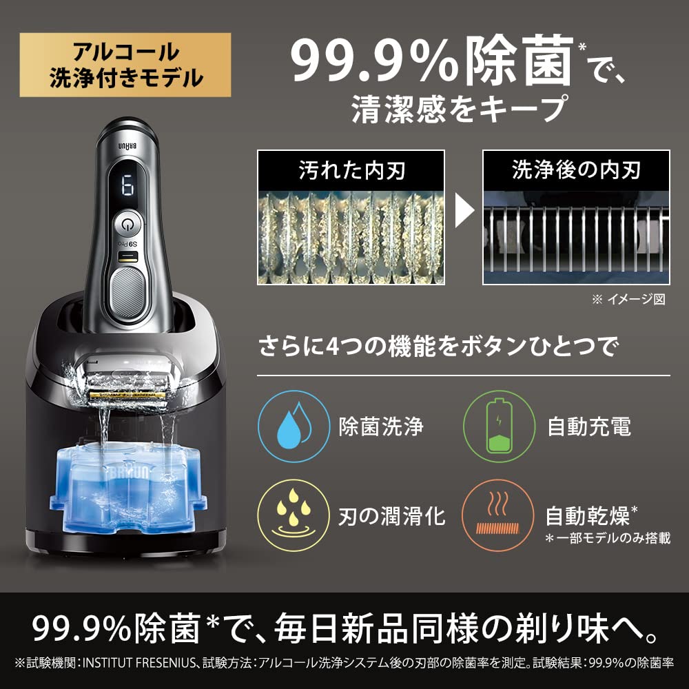Braun Series 9Pro 9477cc Cleaning Machine Charging Travel Case Electric Shaver Mad Silver +