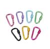 Outdoor Aluminum Alloy D-Shaped Carabiner Quickdraw No. 6 with Locking Keyring Backpack Buckle Wind Rope Clip
