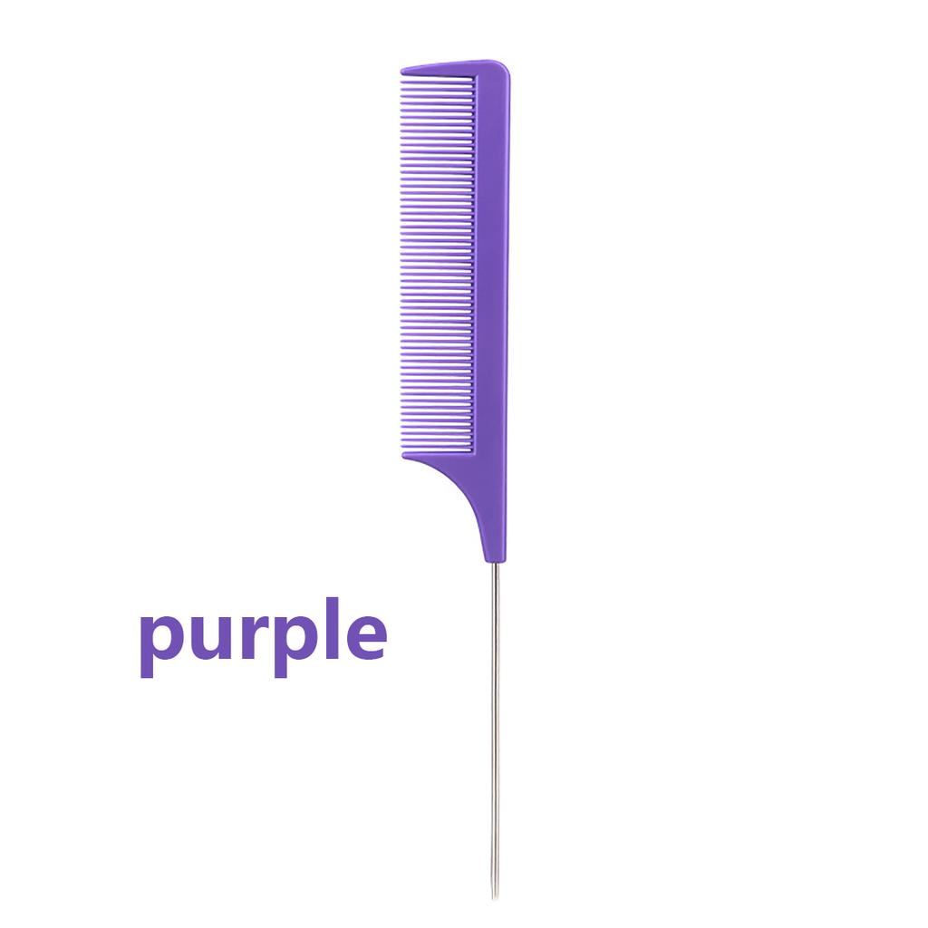1 шт. Профессиональная расческа с заостренным кончиком, салонная расческа для укладки волос, нержавеющая сталь, антистатическая, для окрашивания волос, Специальная для париков из натуральных волос