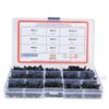 380Pcs Self Tapping Screws Kit Black Carbon Steel Round Head Self Drilling Screw Assortment