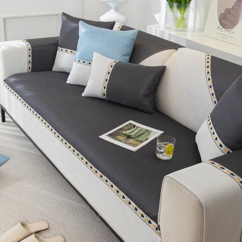 Ice Silk Sofa Cushion Summer Non -Slip Summer Mat Seat Cushion New Simple Modern Sofa Cover Backrest Cover Towel