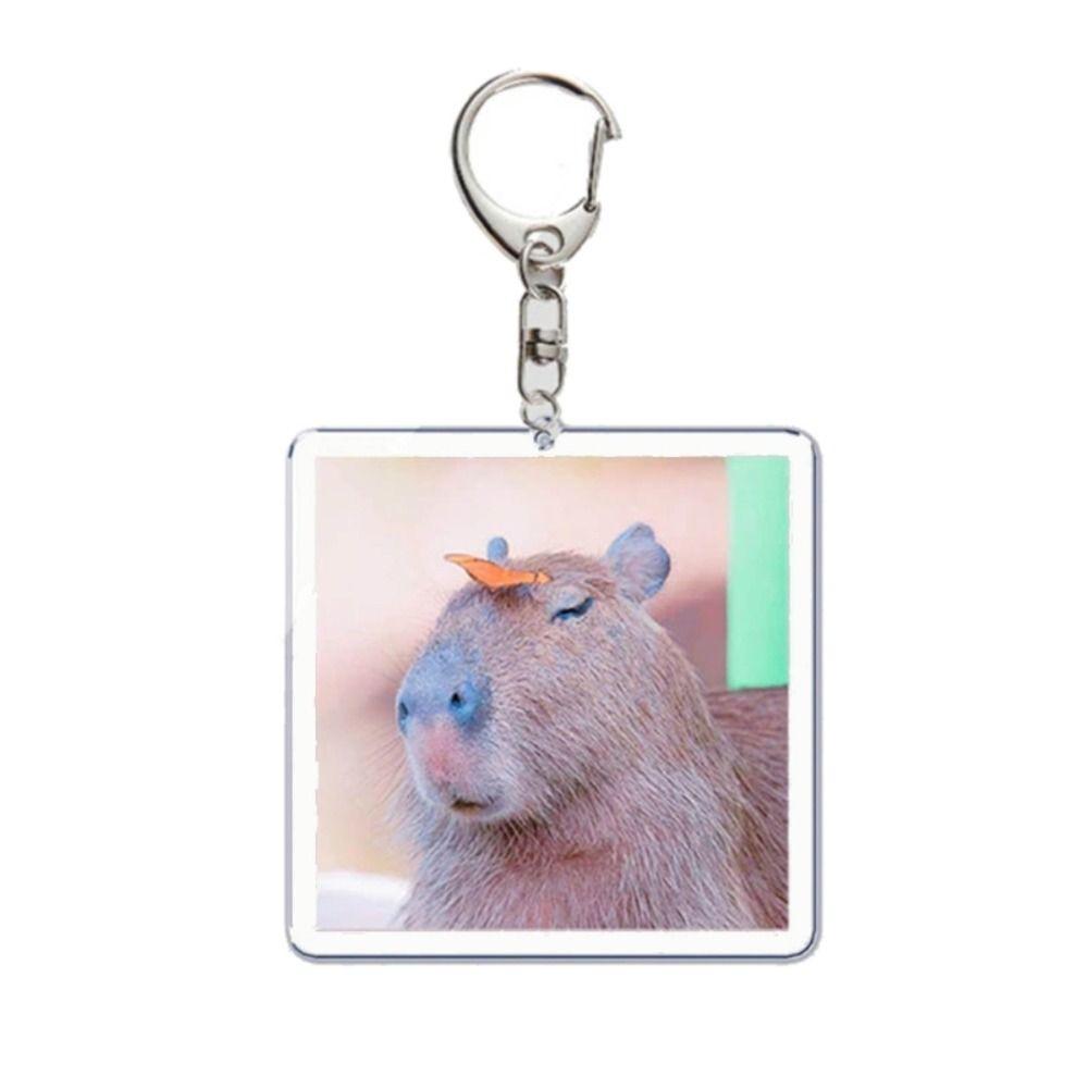 Брелок с изображением капибары, капибары, смолы, брелоки с изображением животных капибары, брелоки для ключей, сумка, подвеска