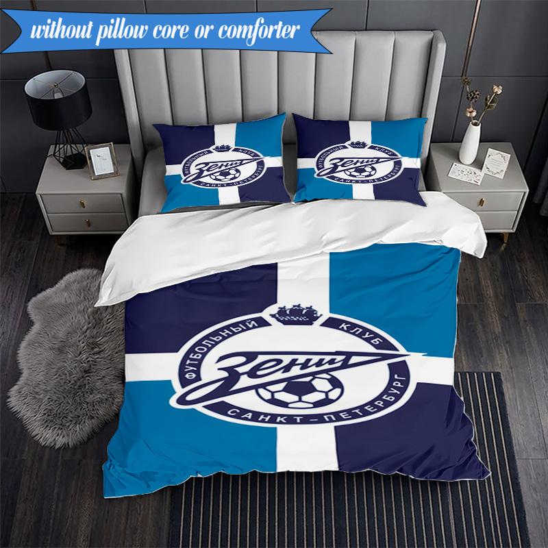 3PCS zenit st petersburg Printed Soft Bedding Set,Including 1pc Duvet Cover And 2pcs Pillowcases Perfect for Bedroom, Dormitory, Fan gift