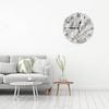 White Marble Gold Vein Modern Round Wall Clock Quartz 10 Inch Creative Silent Non Ticking Decorative,Minimalist Style for Classroom School Kitchen