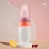 100ml Liquid Silicone Baby Feeder Rice Paste Fruit Puree Toddler Squeeze Feeding Bottle with Dispensing Spoon