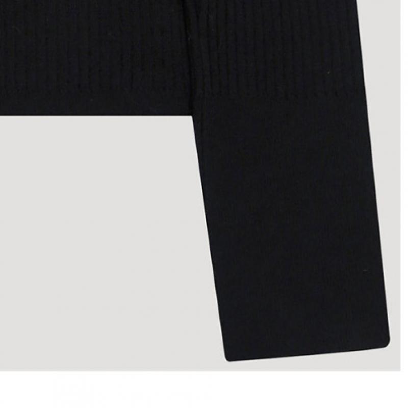  She S miSS шерстяной ребристый трикотажный свитер с V-образным вырезом SSkpoo42710 Bk