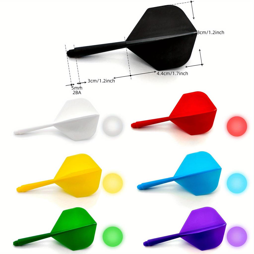 6PCS Dart Wing and Shaft 2BA Professional, Brand New Dart Accessory Kit, Durable and Unbreakable Dart Tail Blade Four Feather Conjoined Tail Blade
