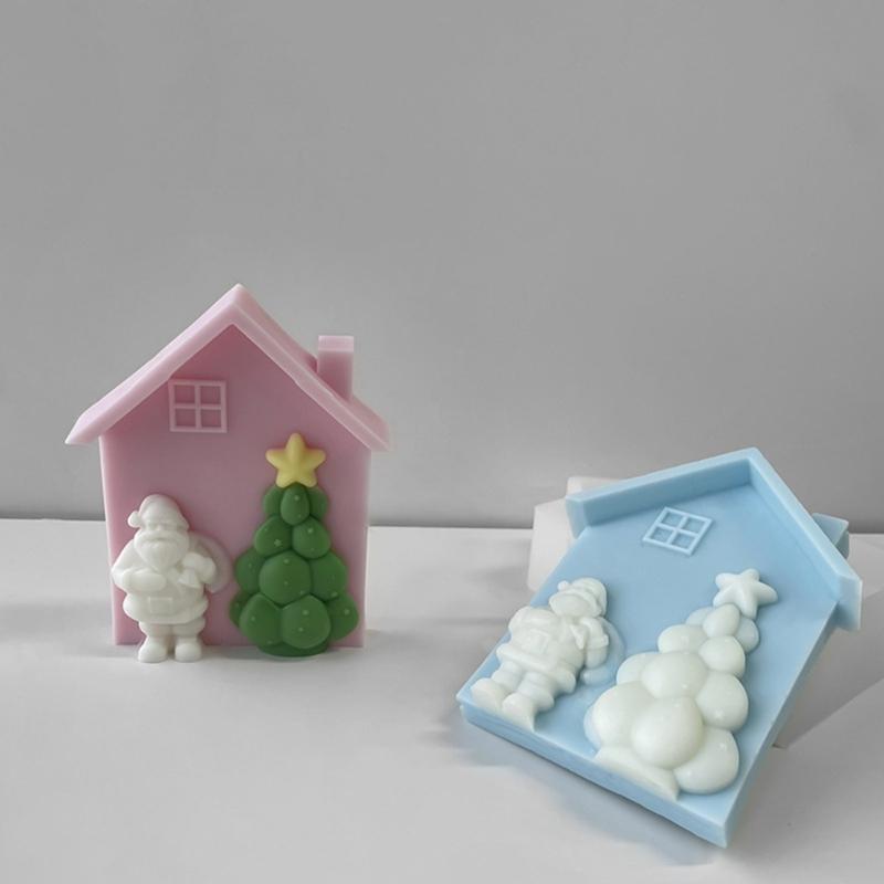 Изысканные силиконовые формы, формы для рукоделия, рождественский домик в форме свечи, идеальный подарок для энтузиастов