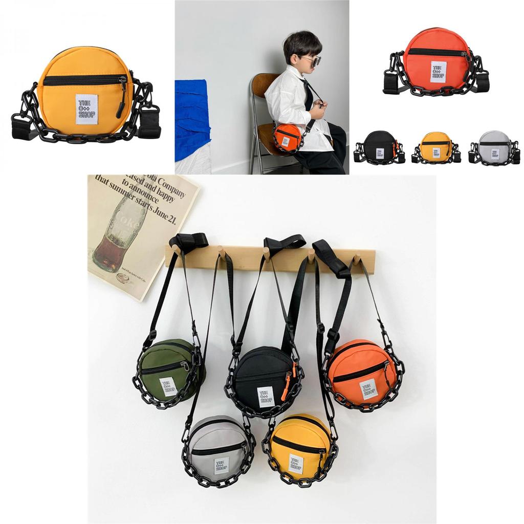 Стильная мини-круглая сумка из нейлона для детей Легкий и модный детский кошелек