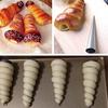 6Pcs Stainless Steel Spiral Croissants Molds Pastry Cream Horn Cake Bread Mold Roll Moulds Pastry